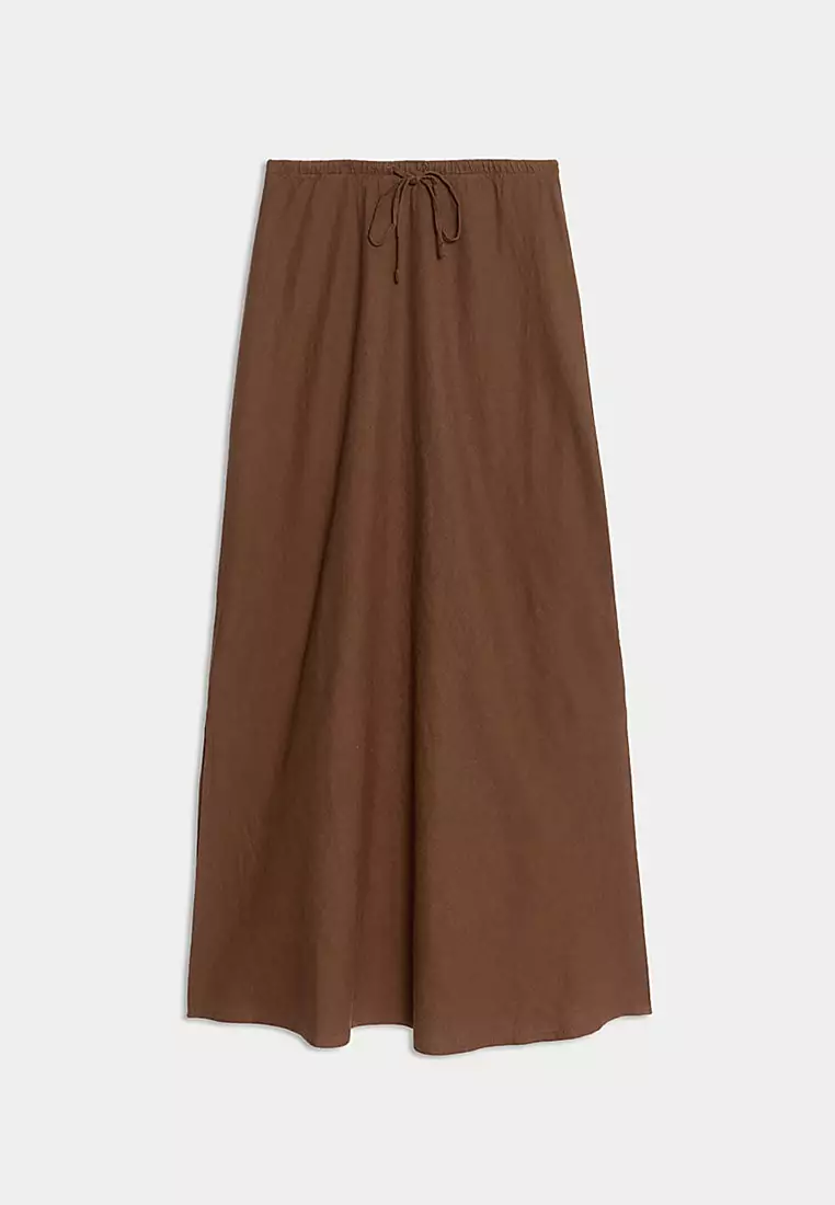 Bias Cut Maxi Skirt