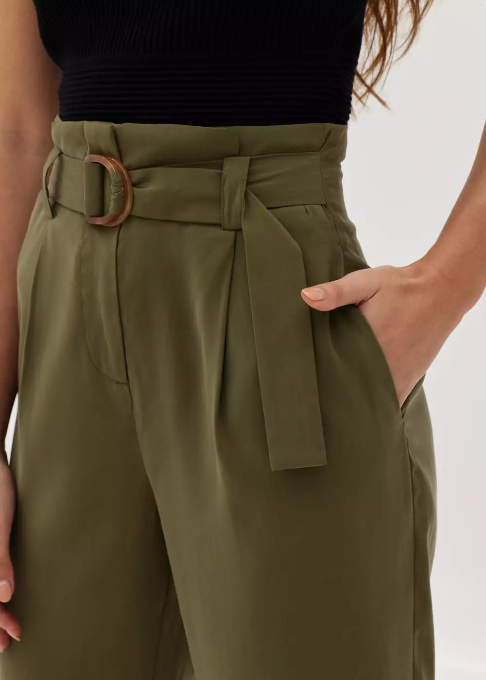 Jual Love, Bonito Celana Wanita Delanie Belted Peg Leg Pants