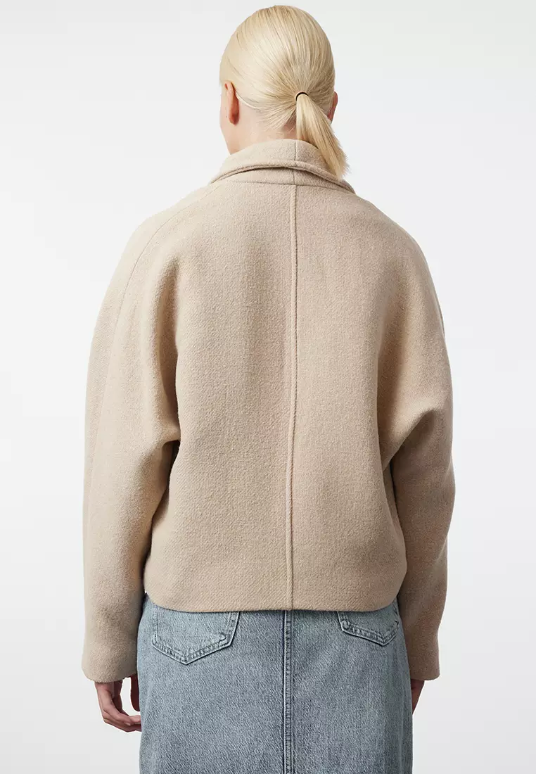 Woolen Crop Wool Jacket Coat