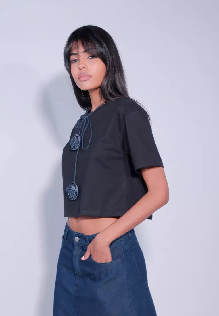 DNM Studios x Raxenne Orchid Short Sleeve Top
