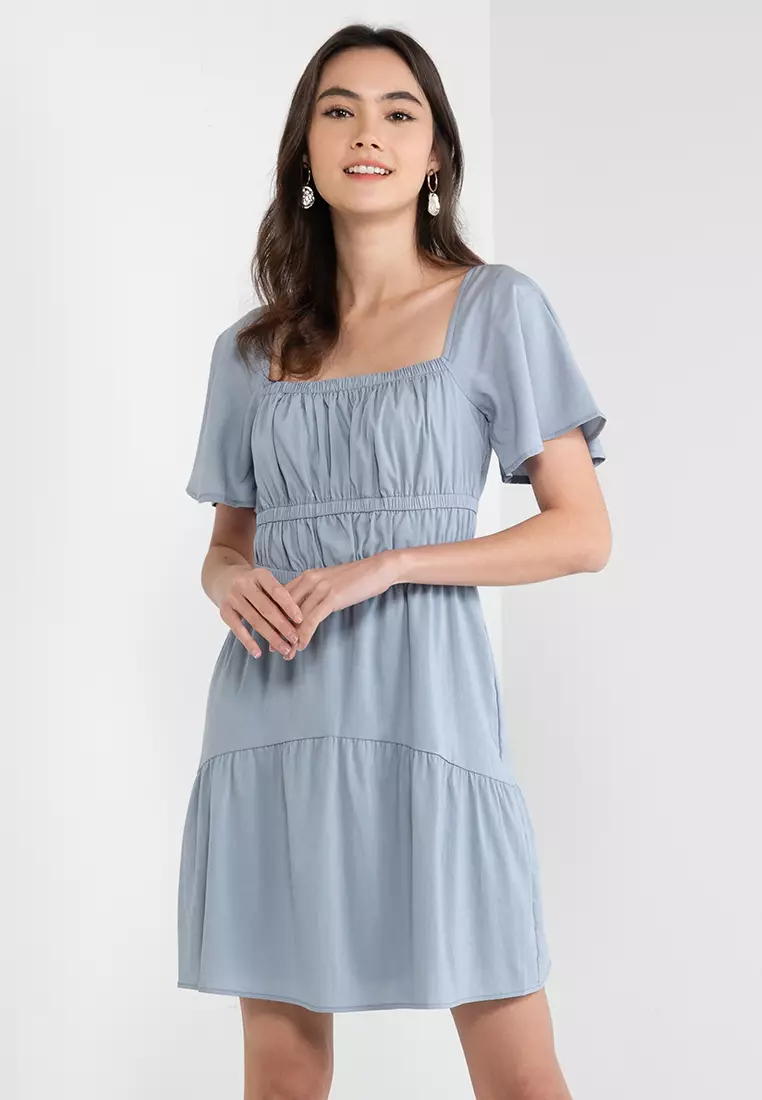 flutter sleeve dress