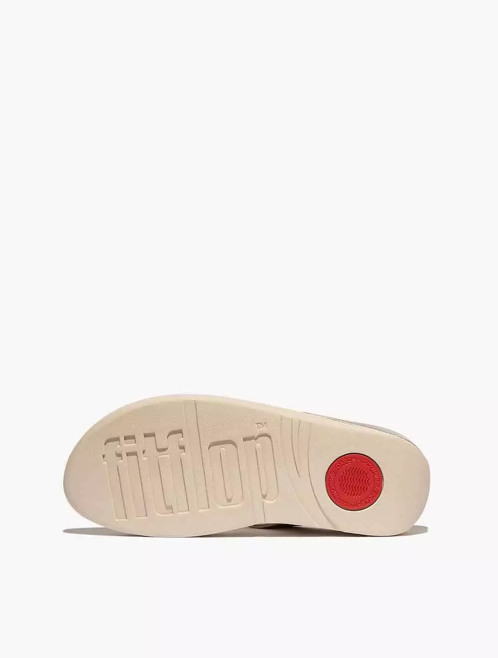 Fitflop Fino Beadie-Button Metallic Toe-Post Sandals - Platino