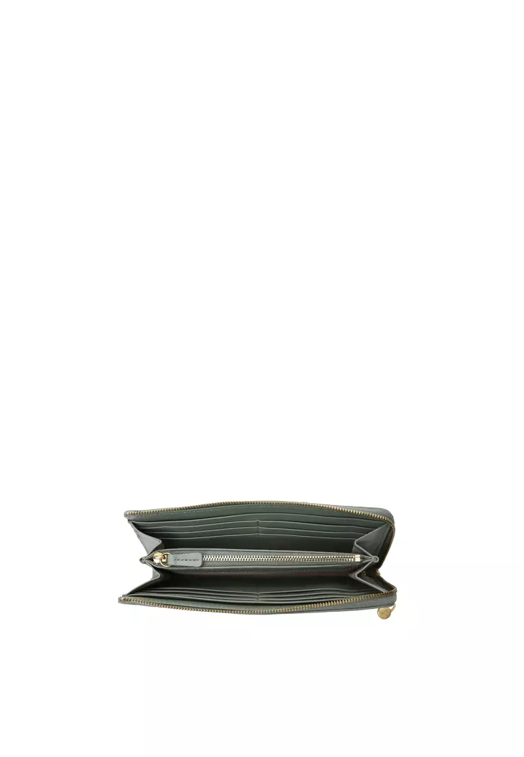 L-Zip Long Wallet - Mint Green