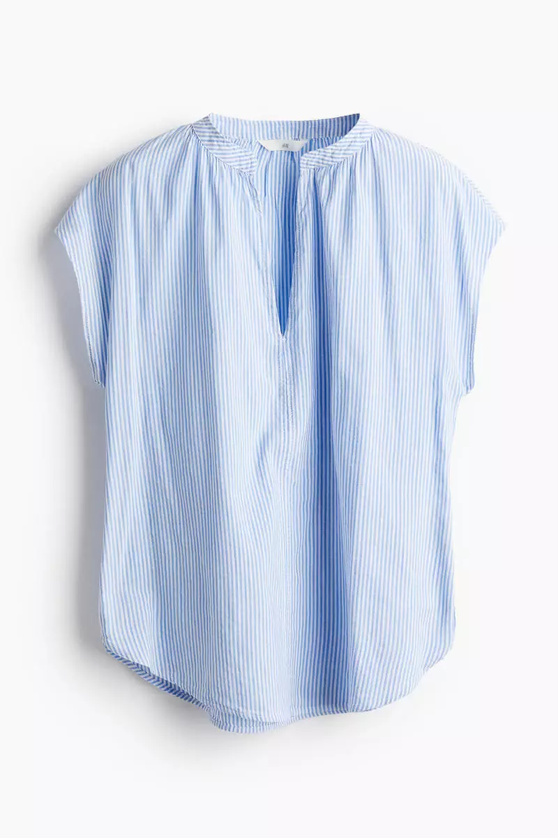 Cap-sleeved blouse