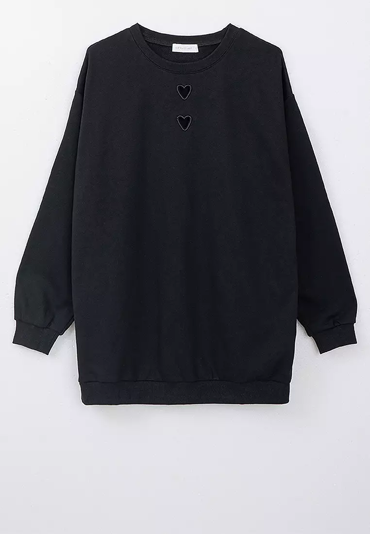 Heart-shape Cutout Sweatshirt