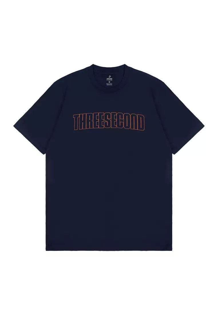 3Second Men's T-Shirt Short Sleeve Regular Fit Cotton Logo Script Kane OL-C060425