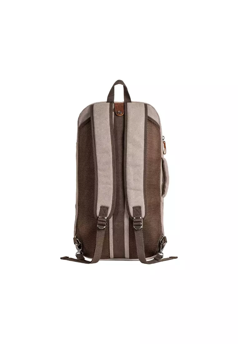 Unisex Canvas Multifunction Backpack Sling Duffel Big Bag BAD 40809