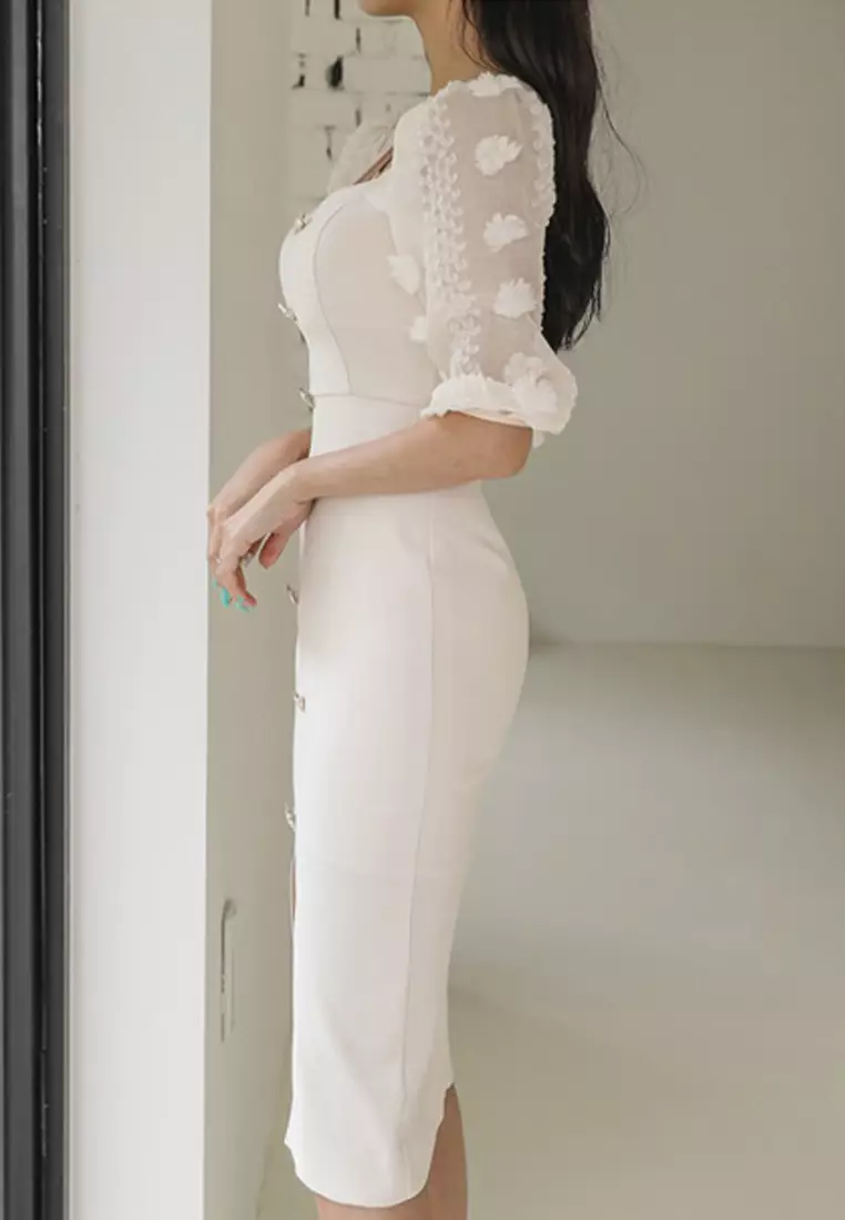 Buy Sunnydaysweety Korean Style Ladies Off Shoulder One-Piece Dress ...