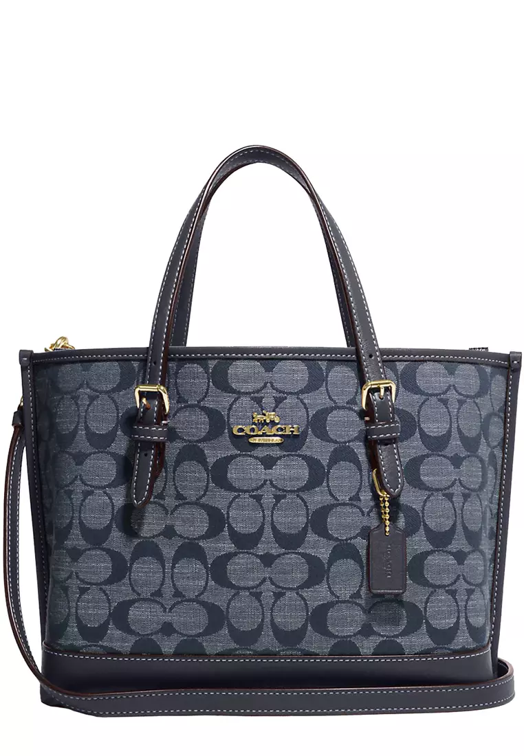 Denim discount coach purse