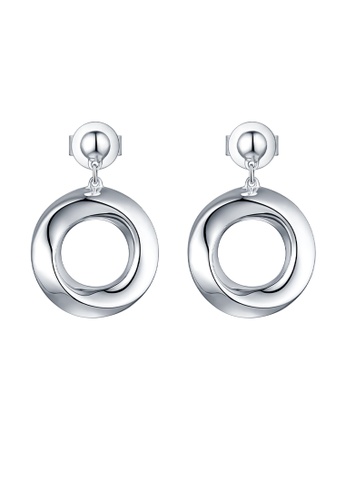 Vedantti white Vedantti 18k The Circle Solid Earrings in White Gold 2FE92AC102A825GS_1