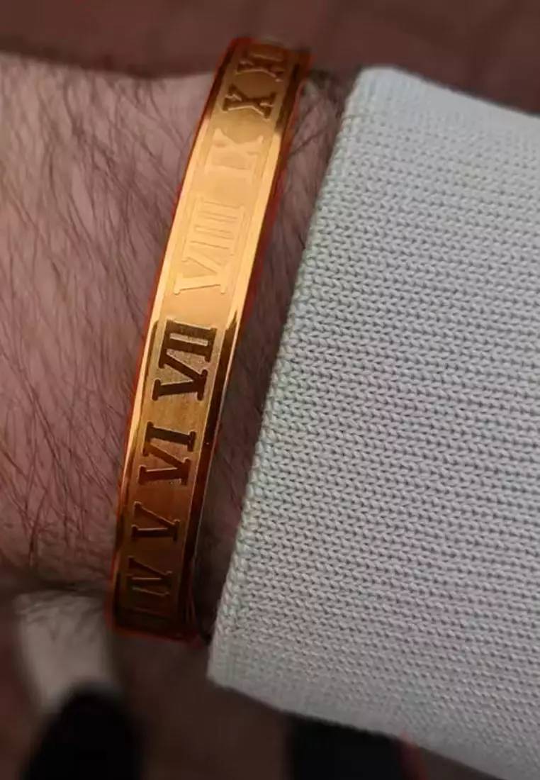 Aksesoris Gelang Pria Roman Bracelet Rose Gold