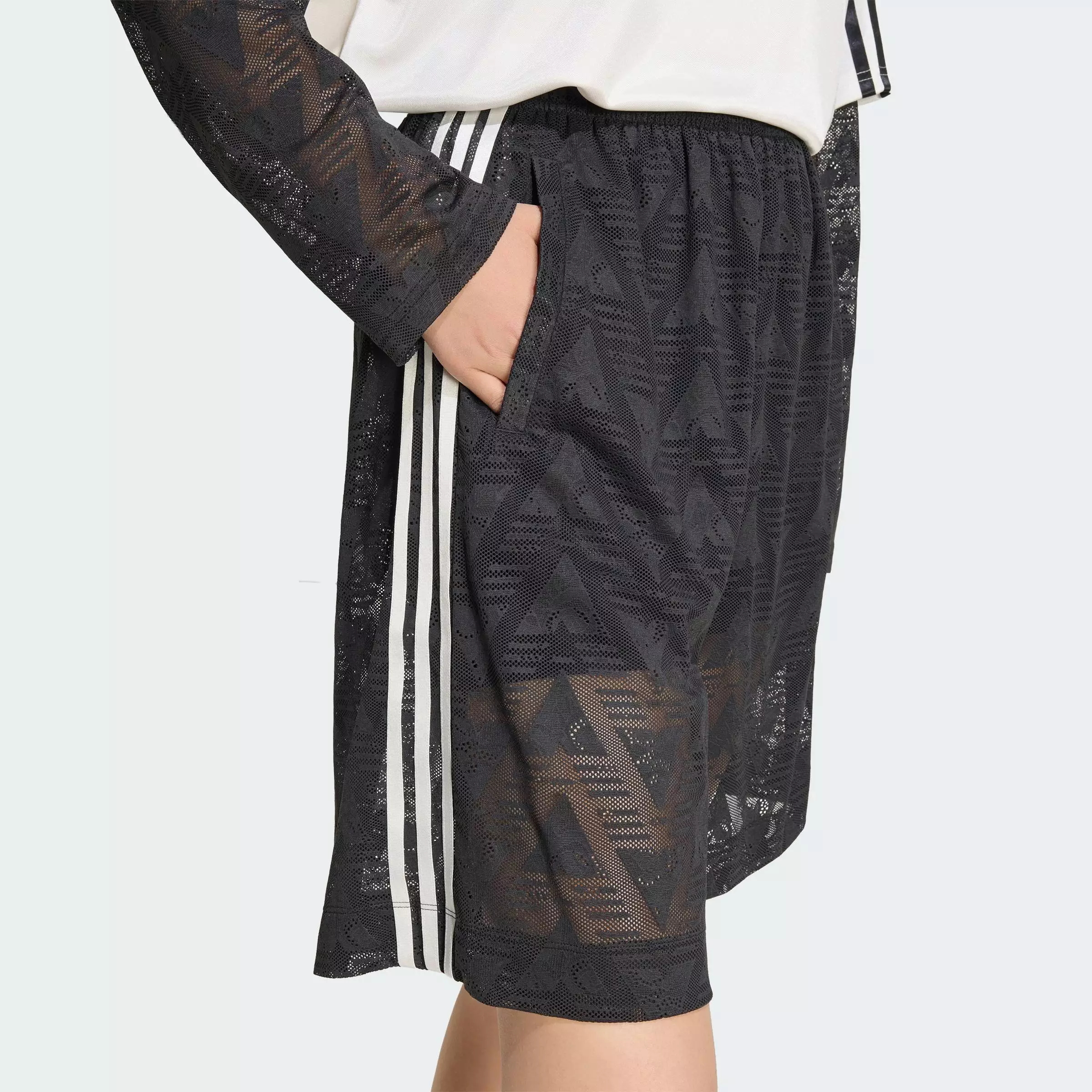 Buy ADIDAS Lifestyle LACE JACQUARD SHORTS Women Black KD0347 2026