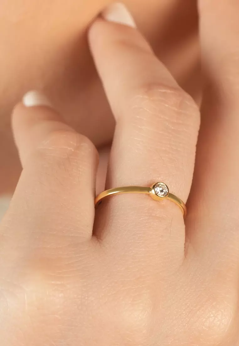 Solo Diamond Ring 14k Gold