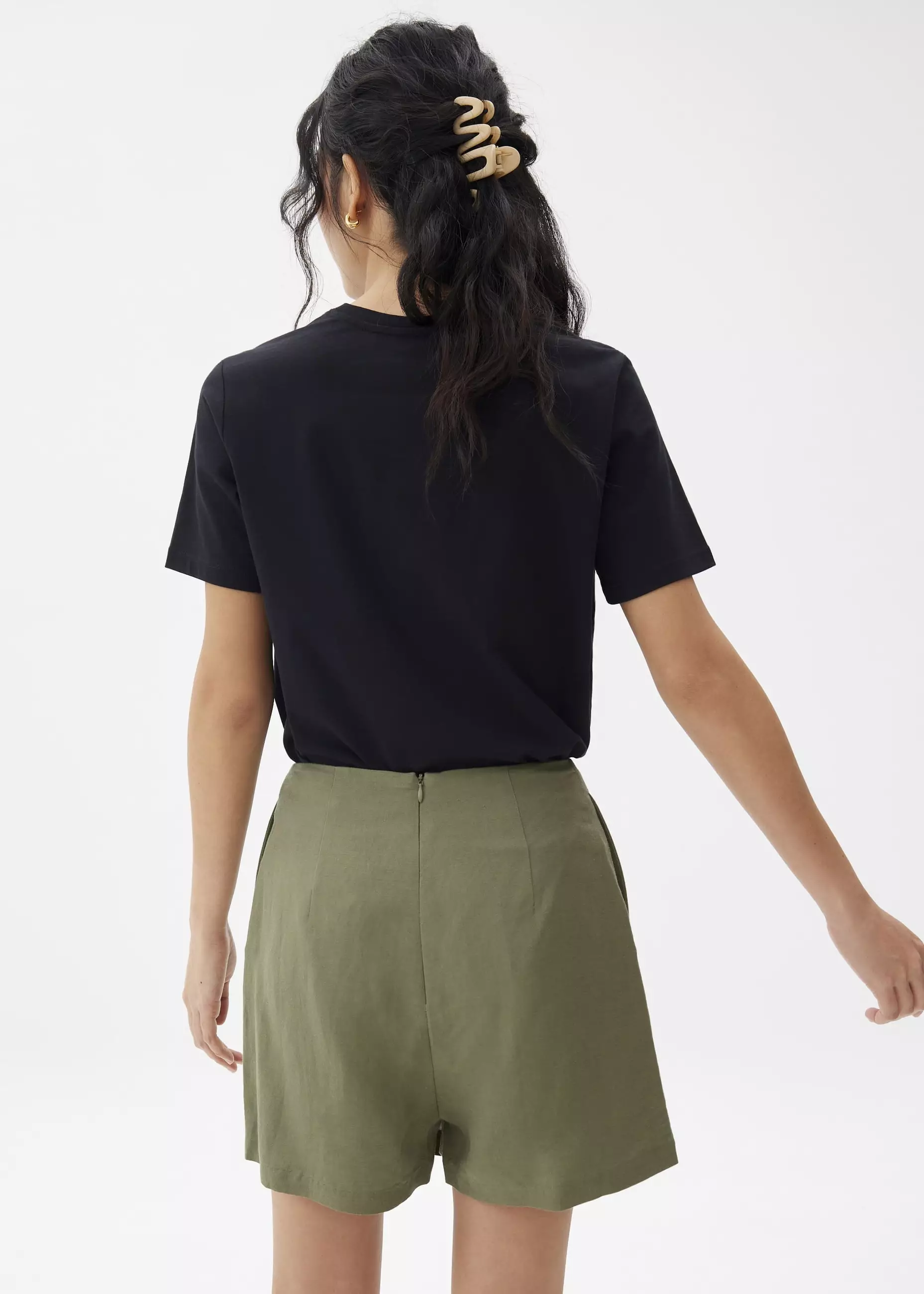 Rok Wanita - Linen A-line Skort