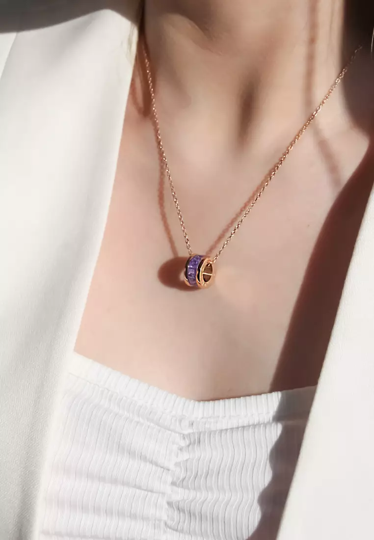 Oceane Purple Cryolite Necklace