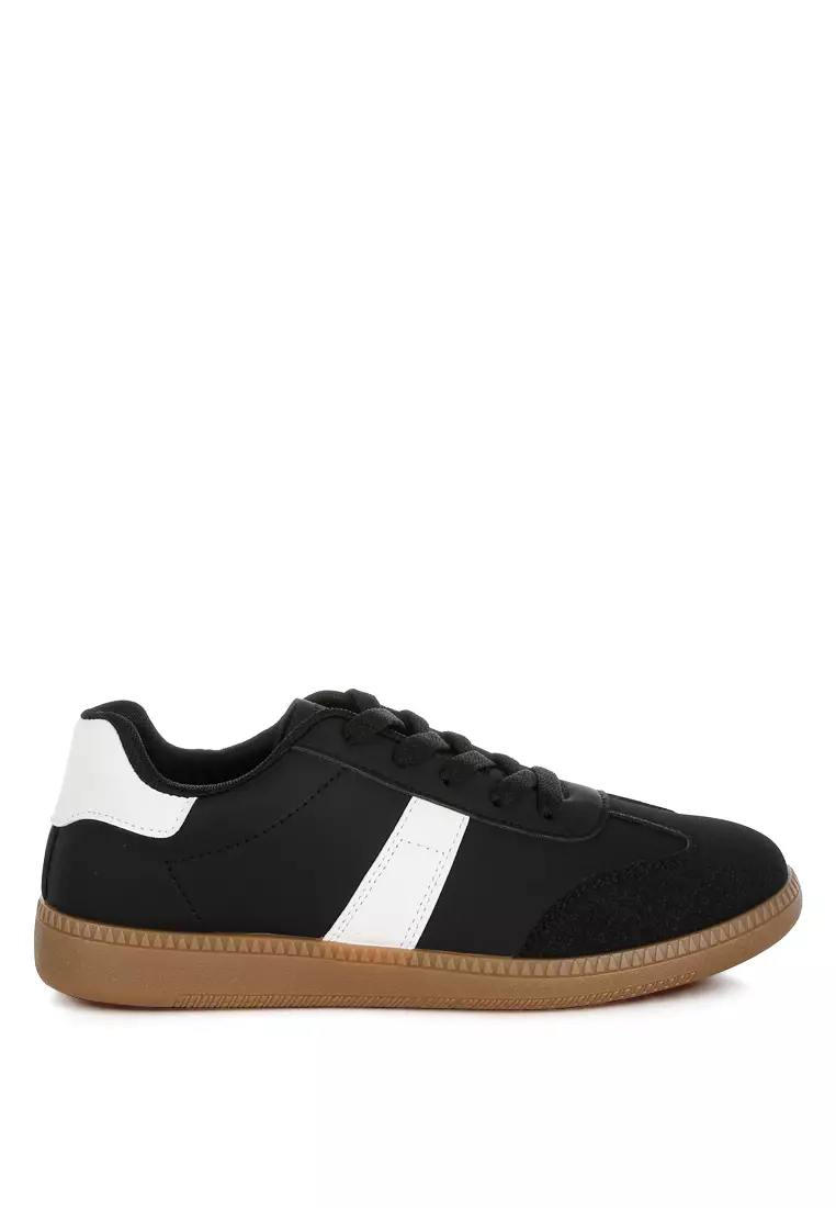 Discount on London Rag  shoes - SKU: Classic Lace-Up Flatform Sneaker In Black