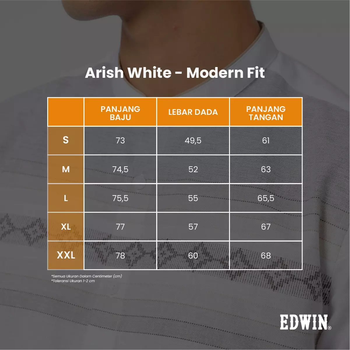 Kemeja Koko Pria Lengan Panjang ARISH WHITE Baju Muslim Pria