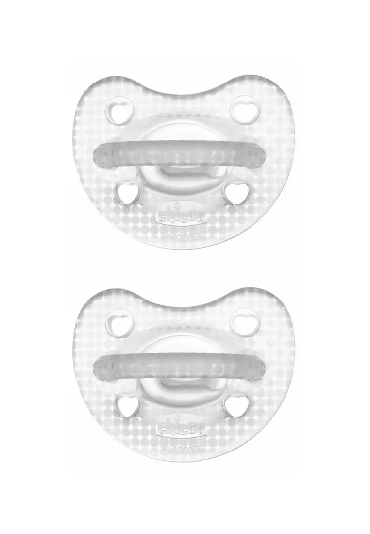 Chicco Physio Soft Soother Silicone 6-16m, Crystal, 2-pack