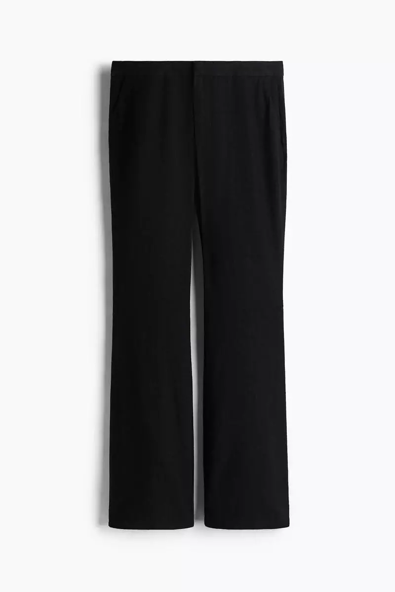 Linen-blend tailored trousers
