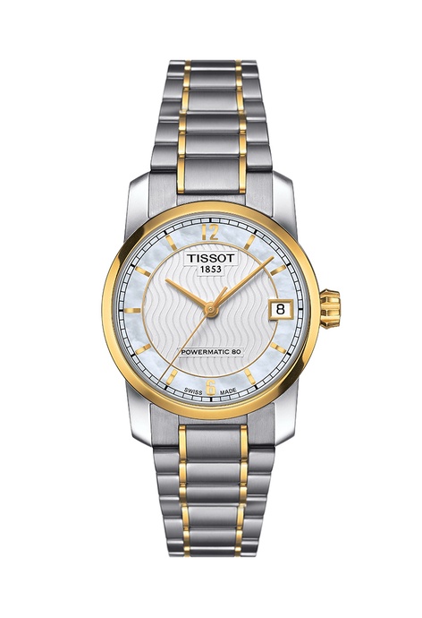 Tissot Titanium Automatic Women's 2-Tone Grey and Gold Automatic Watch - T087.207.55.117.00