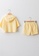 LC Waikiki yellow Patterned Girl's Sweatshirt and Shorts CEF9DKA23B4841GS_2