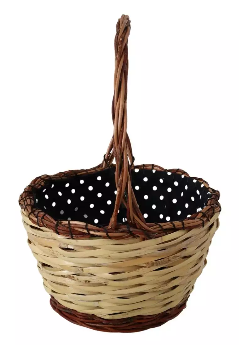 Buy Dolce & Gabbana Dolce & Gabbana Wood Wicker Rattan Basket Tote