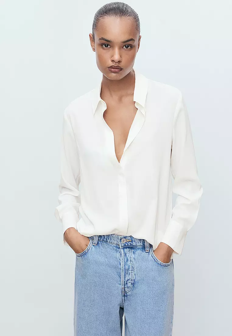 Fluid Long-Sleeved Blouse