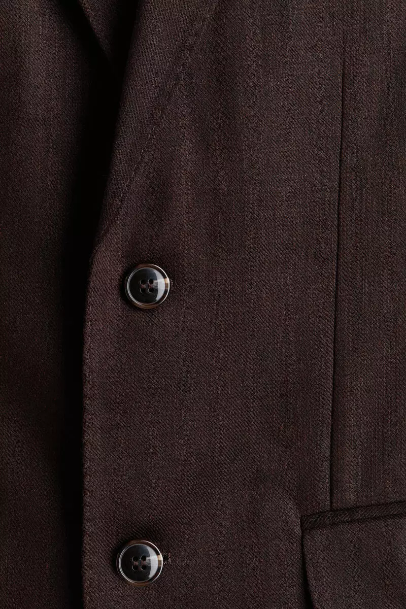 Regular Fit Linen-blend jacket