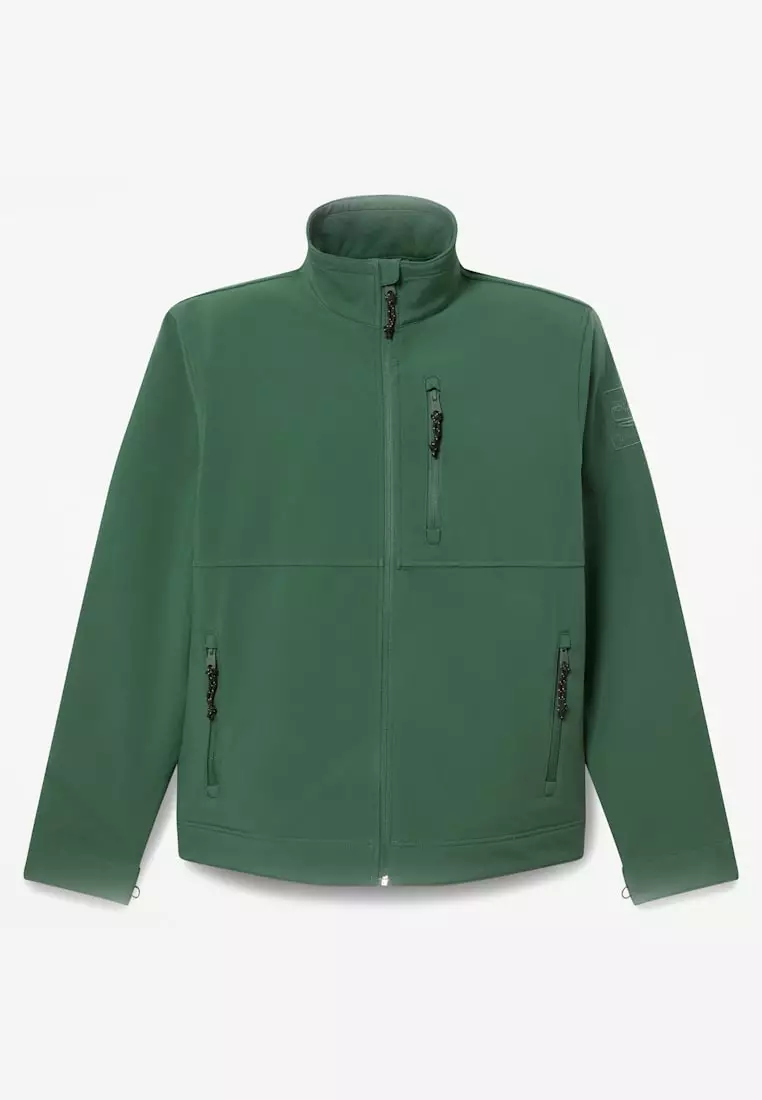 男款防風全拉鍊軟殼外套