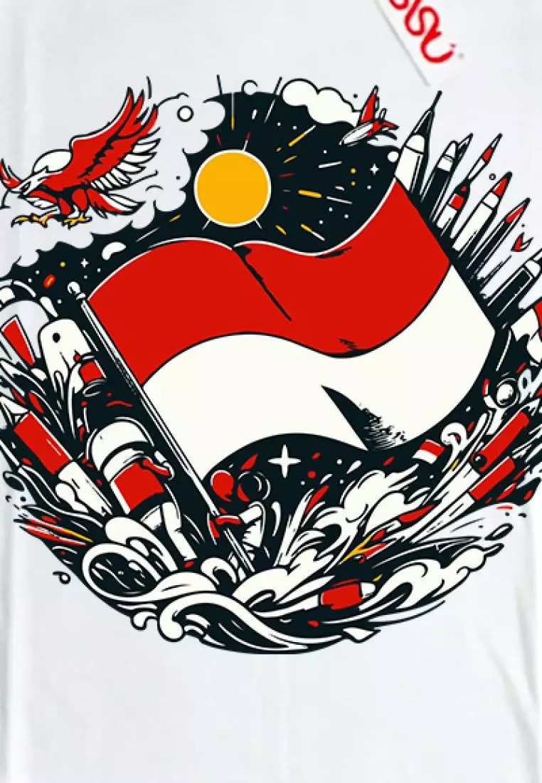 OSSU Indonesia Flag White Tshirt