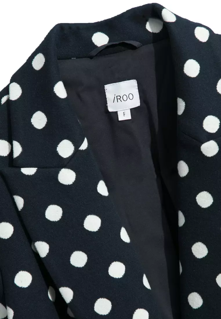 Polka Dot Mid Length Blazer