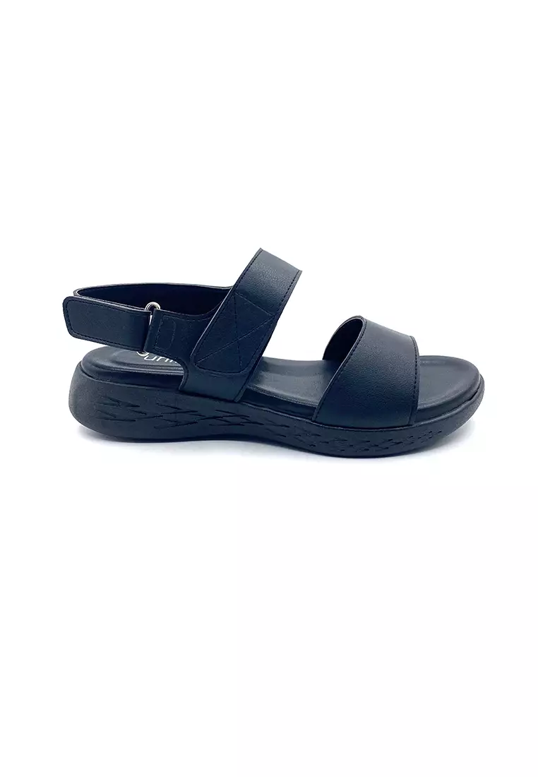 Double strap sandals with backstrap sale