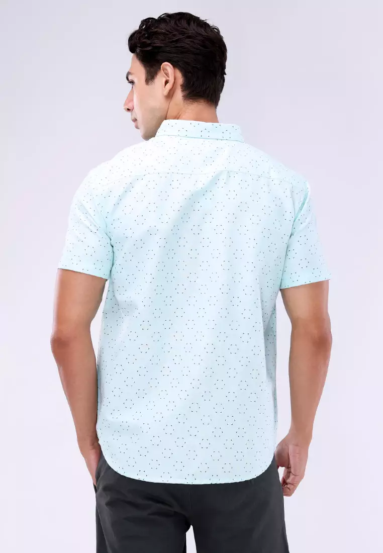 Printed Woven Polo Short Sleeve