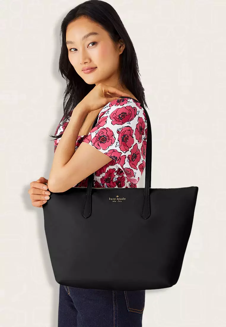 Kate Spade Kitt Nylon Medium Tote Black
