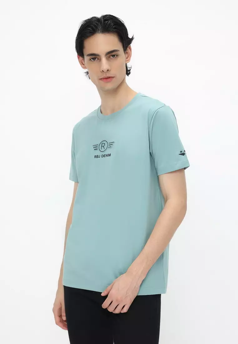 RBJ T-Shirt Cotton Spandex Emboss Pria 2482370801
