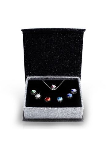 Krystal Couture 多色 KRYSTAL COUTURE Boxed 7Day Pendant Set Embellished with Swarovski® crystals-White Gold/Multicolour 8FDAEAC8A7F40DGS_1