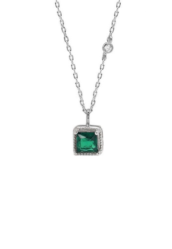 LYCKA silver LDR3202 Classic Emerald Necklace 8956DAC0B881F9GS_1