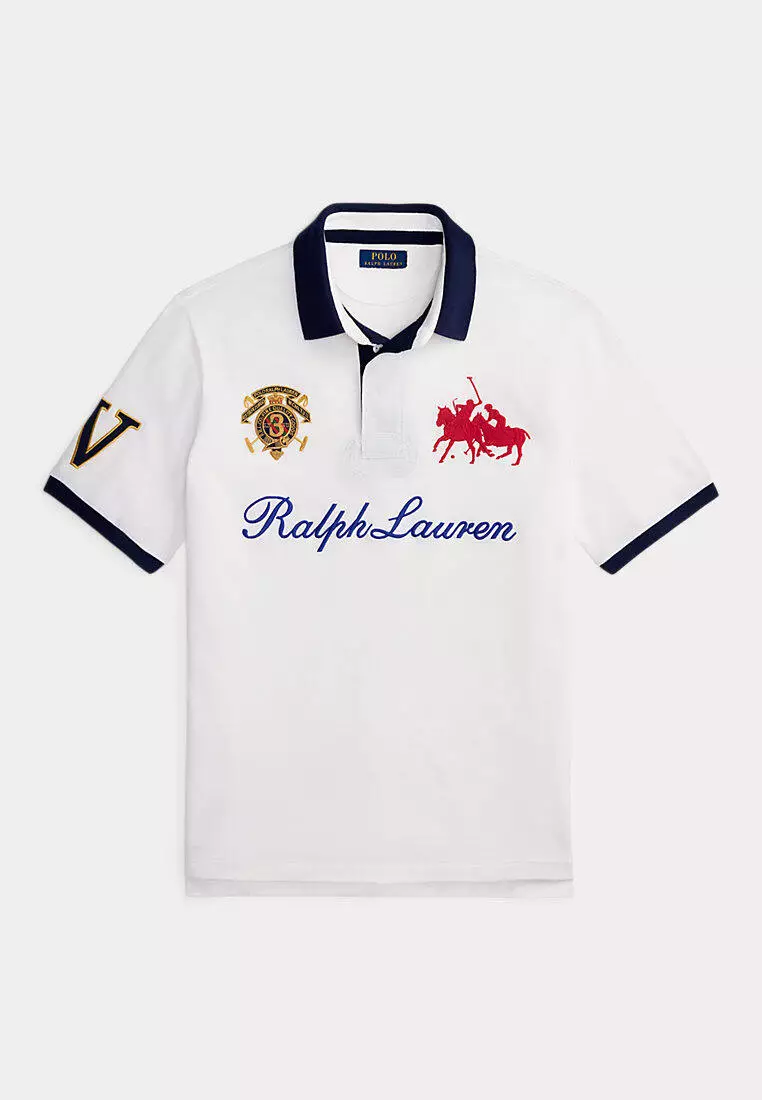 Classic Fit Crest Mesh Polo Shirt