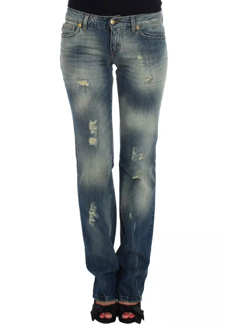 Buy Cavalli Distressed Jeans Ripped Style Jeans 2025 Online