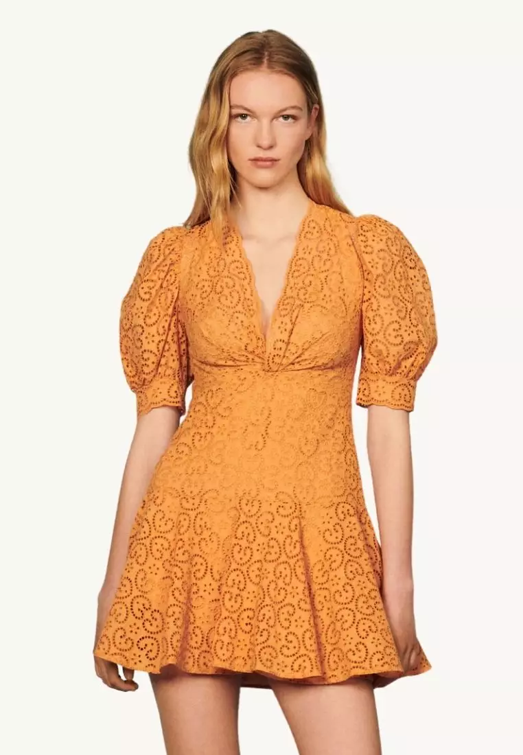 Sandro store orange dress