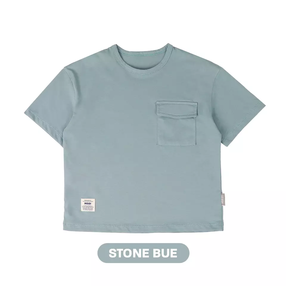 Mooi Kaos Anak Laki-Laki Renzo T-Shirt Tee - Stone Blue