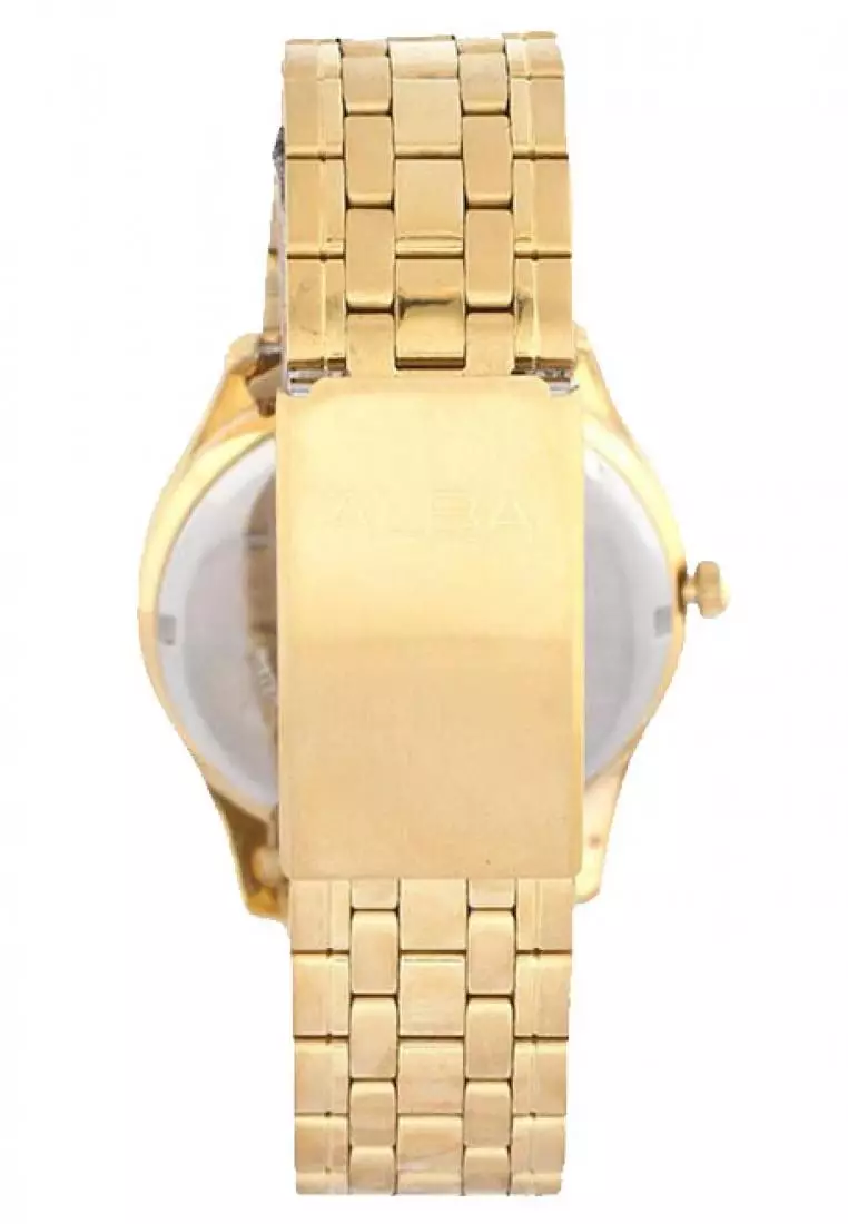 Jam Tangan Wanita Alba Original AXHK88 Stainless Steel Emas