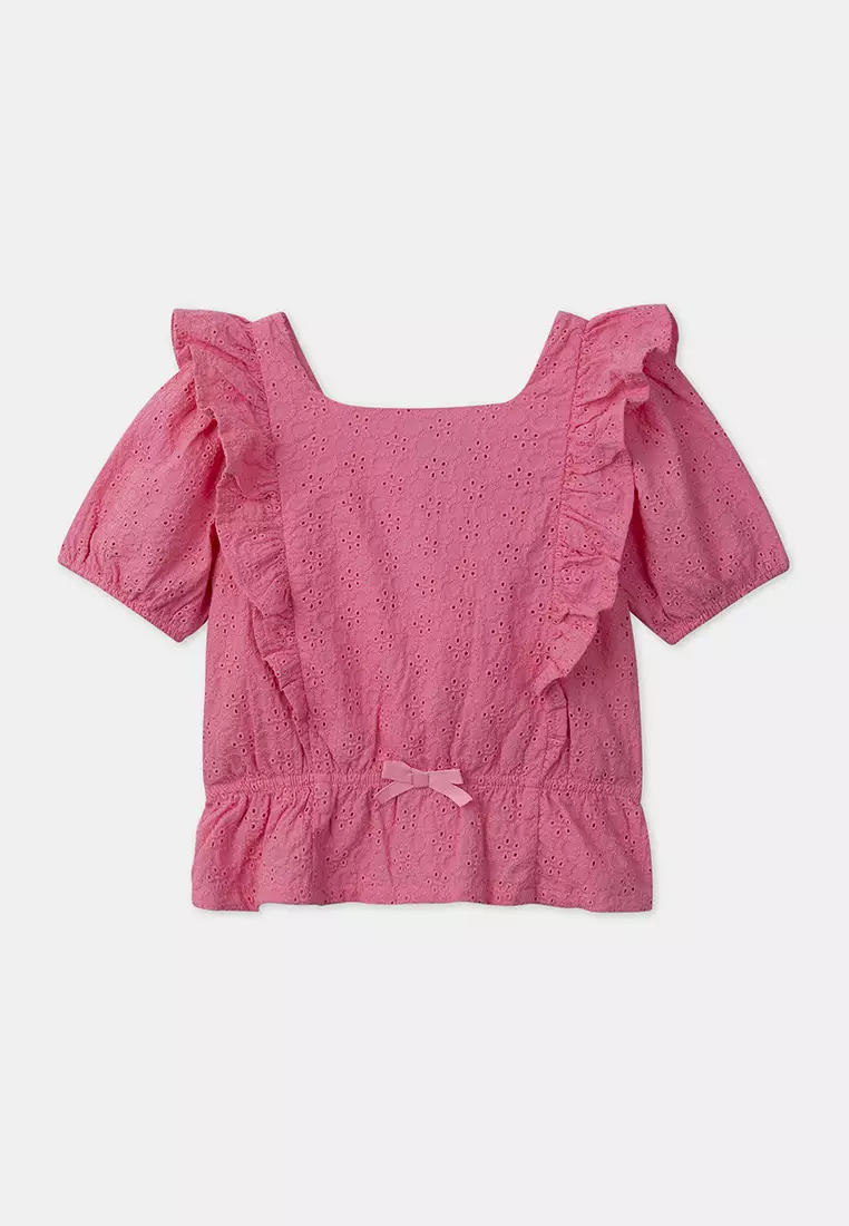 Pink BLOUSE / Pink embroidered blouse