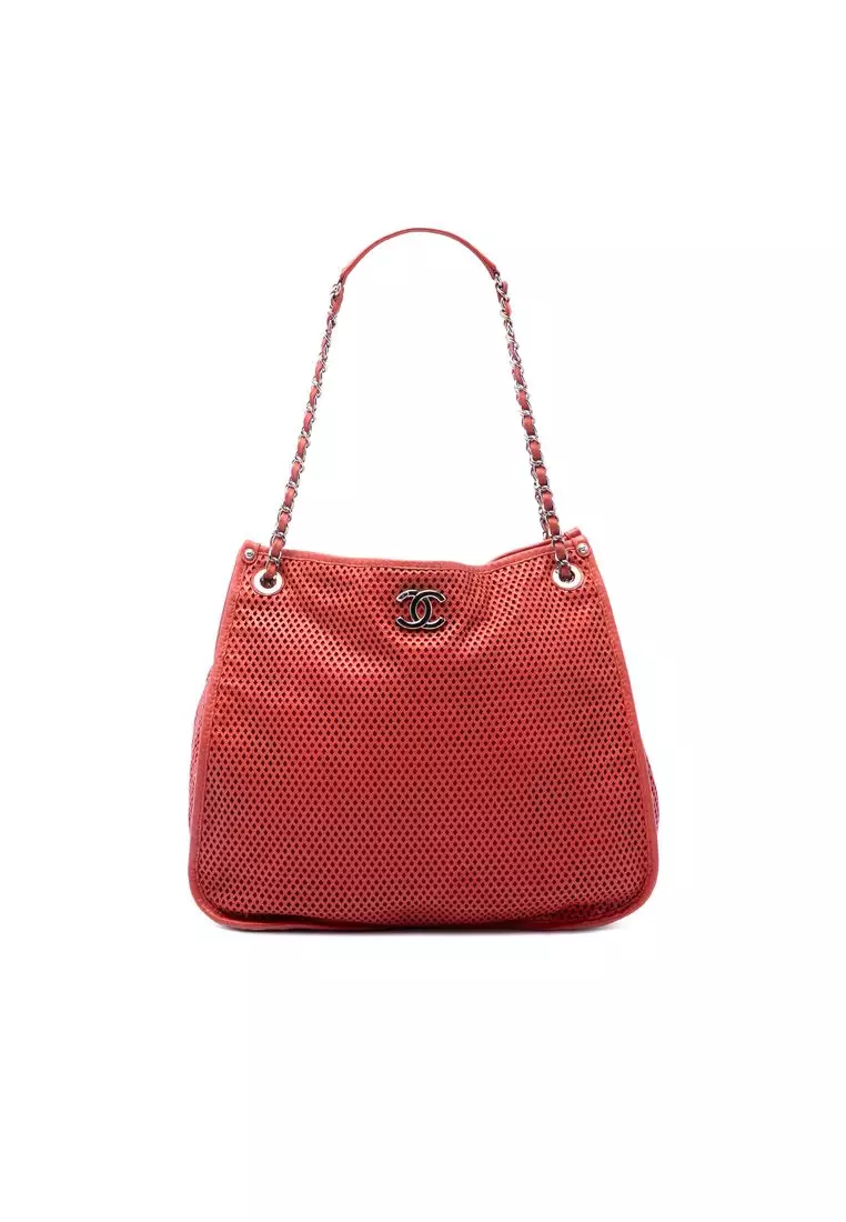 Pre-Loved Chanel Perforated Calfskin Up In The Air Tote