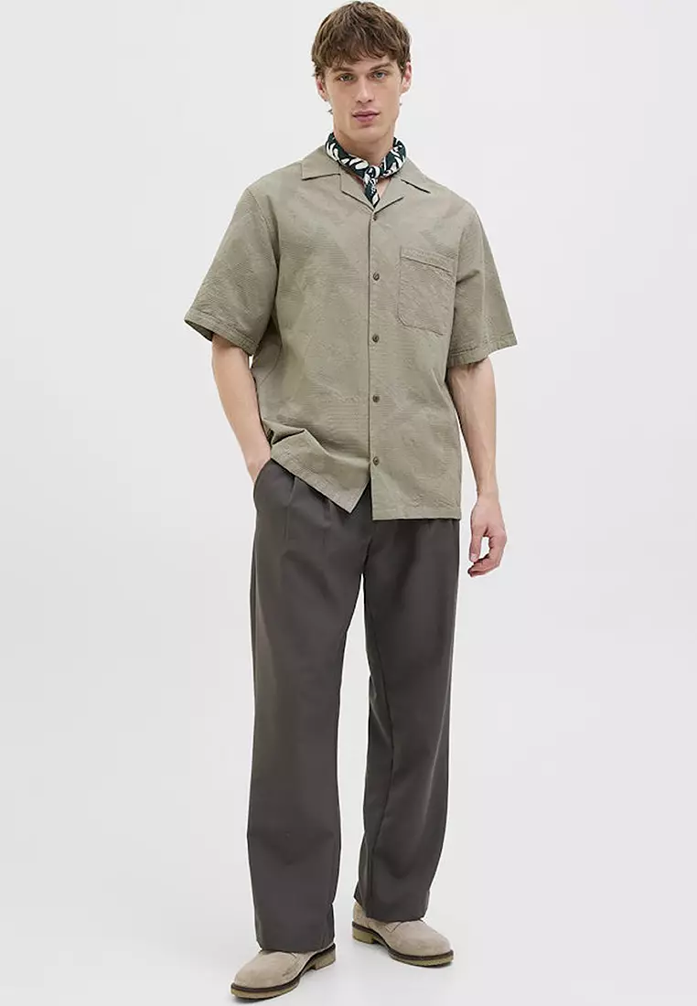 Short Sleeves Jacquard Resort Shirt