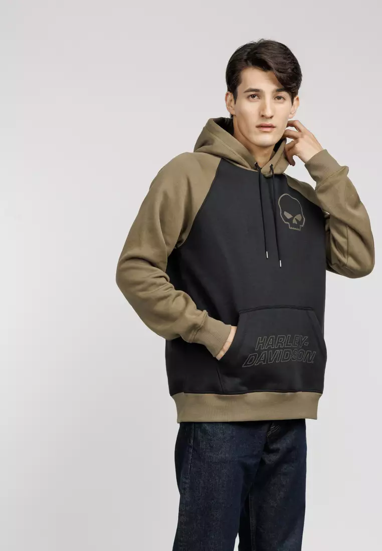 Buy Harley Davidson Harley Davidson Willie G Skull Raglan Hoodie