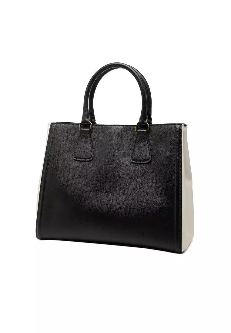 Pre-Loved Prada Medium Bicolor Saffiano Lux Galleria Satchel