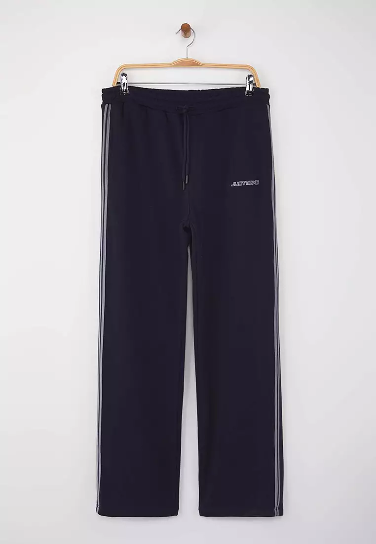 Straight Cut Striped Sweatpants
