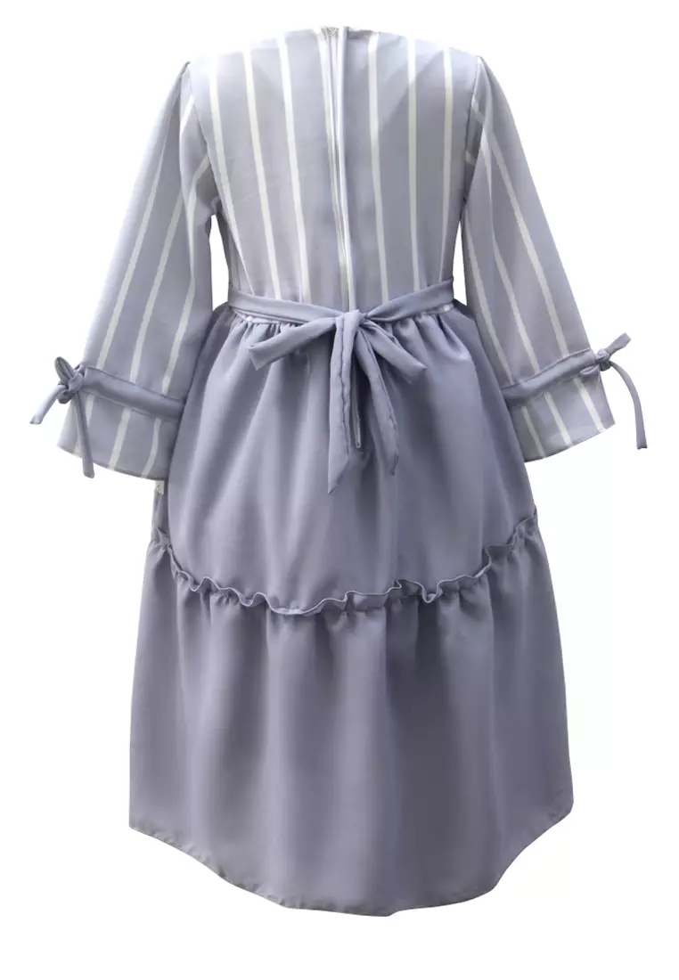 Two Mix Gamis Anak Perempuan Fashion Bahan Kain Wolvis + GRATIS Jilbab Anak 4149