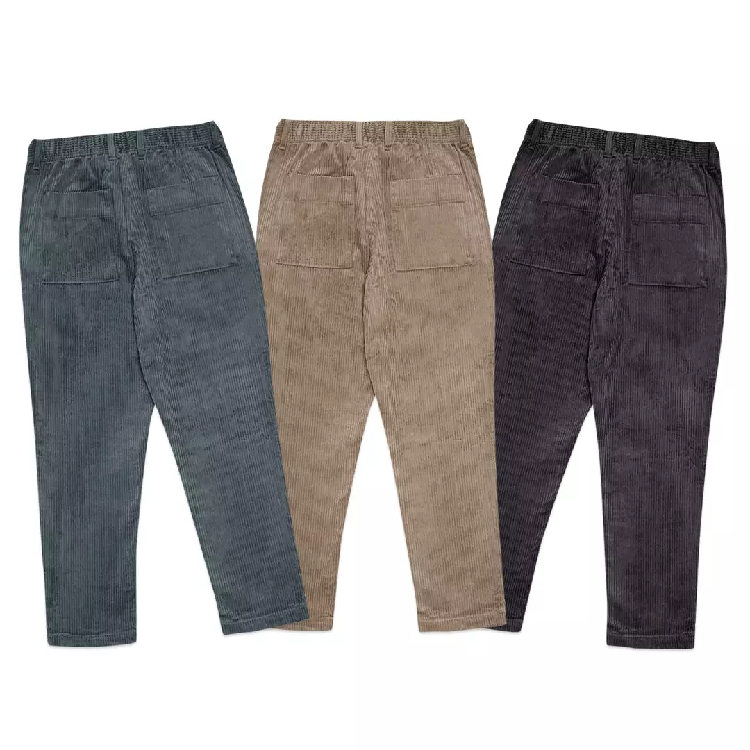 Relaxed Corduroy Long Pants Black